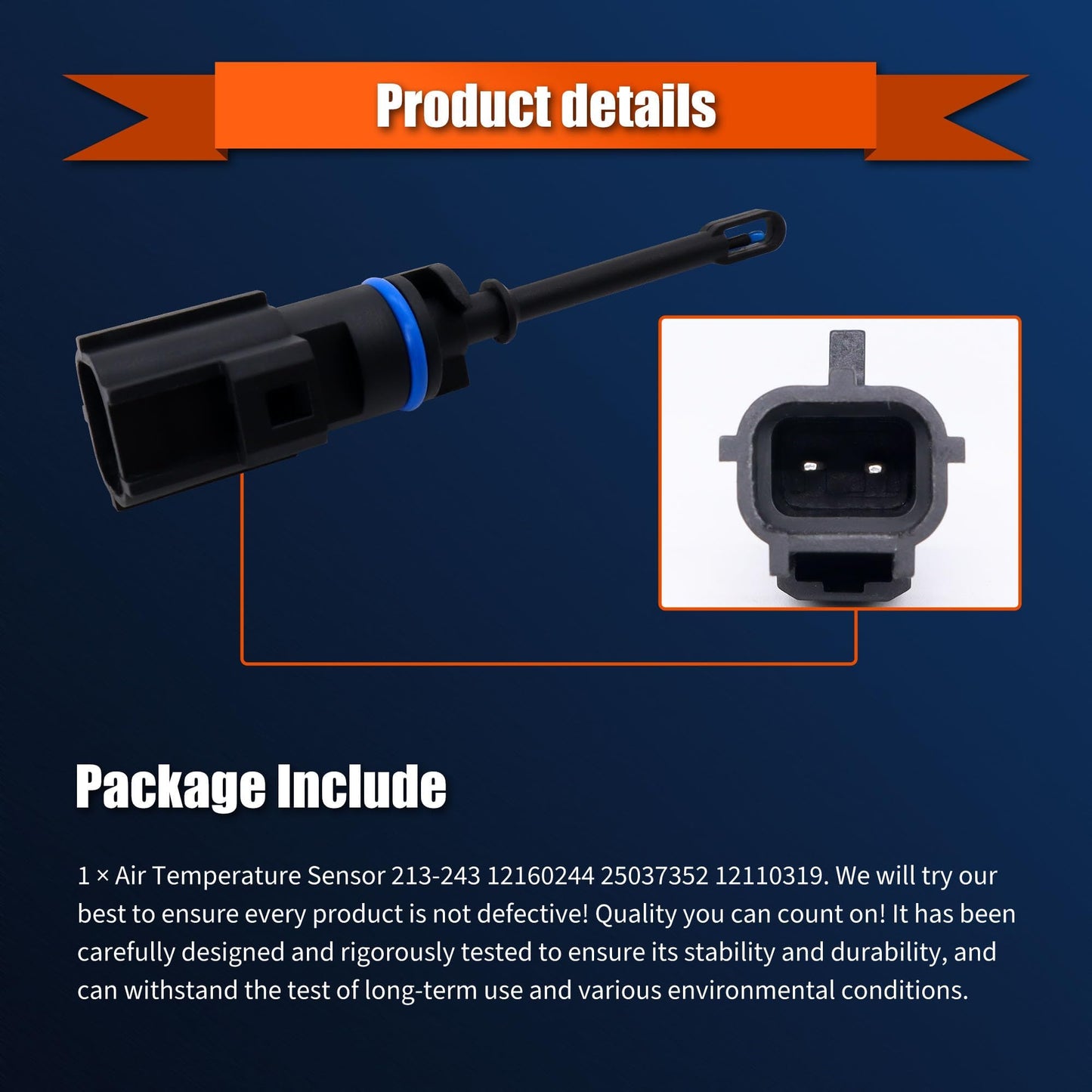 HiSport 5149279AC Air Charge Intake Temperature IAT Sensor Compatible with Chrysler 300 Dodge Challenger Dart Durango Fiat 500X Jeep Cherokee Compass Ram 1500 1500 Classic 2500 3500 ProMaster City