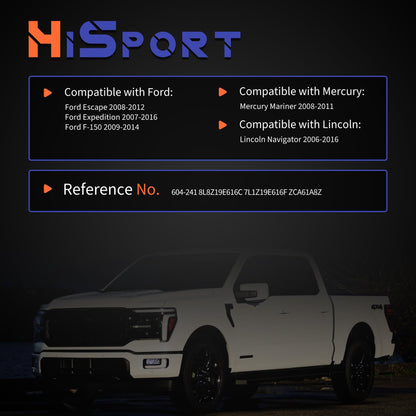 HiSport 604-241 HVAC Heater Blend Door Actuator - Compatible with Ford Escape 2008-2012 Expedition 2007-2016 F-150 2009-2014 Mercury Mariner 2008-2011 Lincoln Navigator 2006-2016