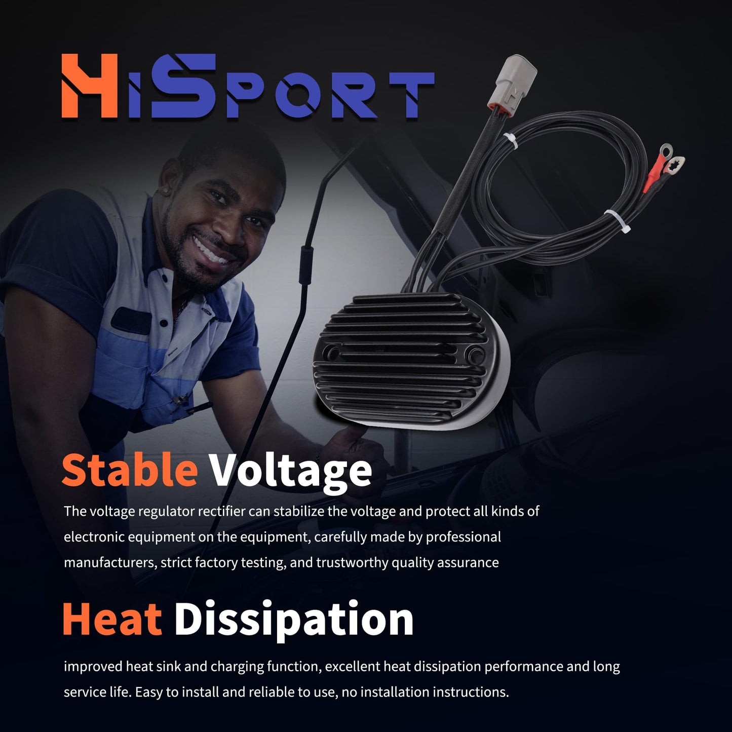 HiSport 74610-01 74540-01 Voltage Regulator Rectifiers Compatible with Harley Davidson 2001 2002 2003 2004 2005 2006 Twin Cam 88 Softail