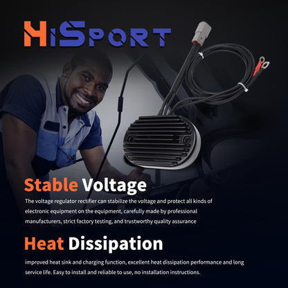 HiSport 74610-01 74540-01 Voltage Regulator Rectifiers Compatible with Harley Davidson 2001 2002 2003 2004 2005 2006 Twin Cam 88 Softail
