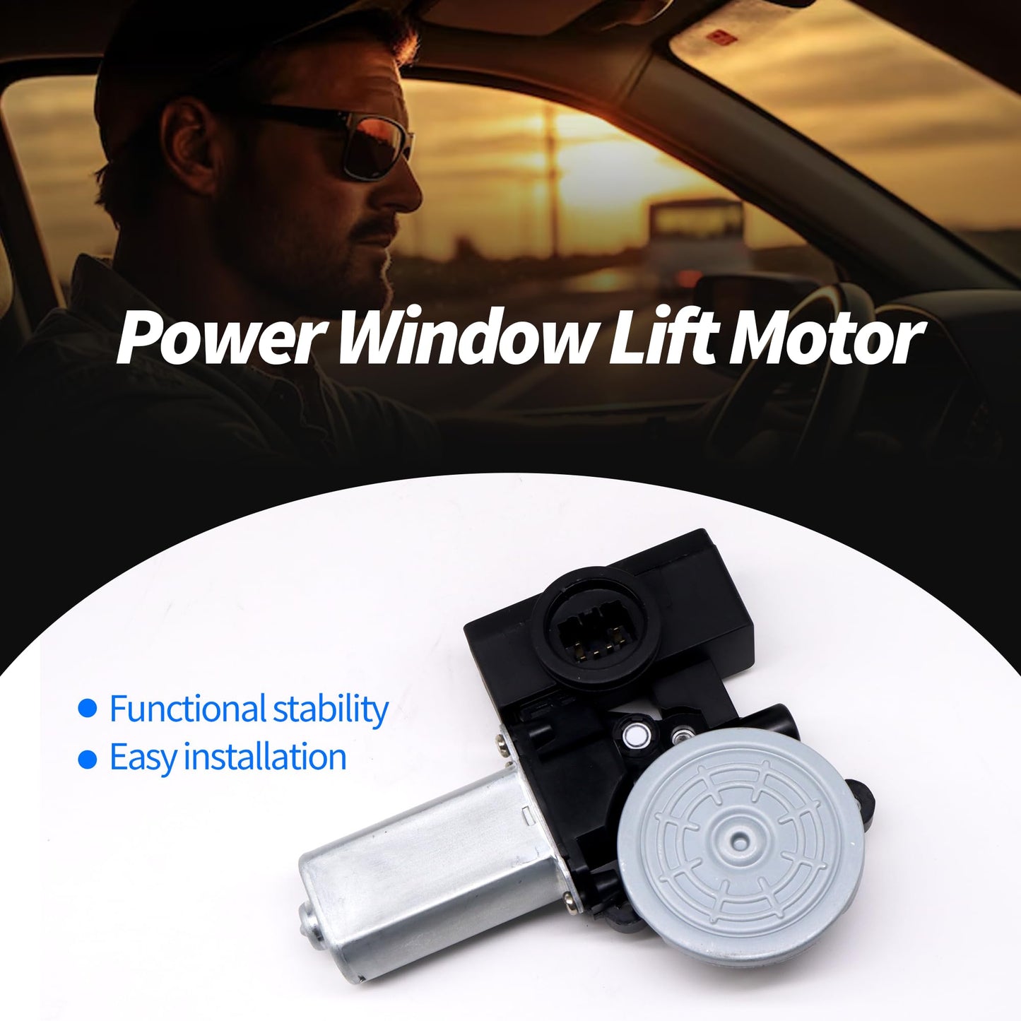 HiSport Front Left Side Power Window Lift Motor Compatible with Toyota Camry 2002-2006 Highlander 2001-2007 RAV4 2001-2005 Compatible with Lexus ES300 ES330 LS430,Replace 8572033140 8572033130