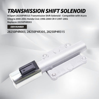 HiSport 28250P4R315 Transmission Shift Solenoid - Compatible with Acura Integra 2000-2001 Honda Civic 1996-2000 CR-V 1997-2001 Replaces 28250P4R003