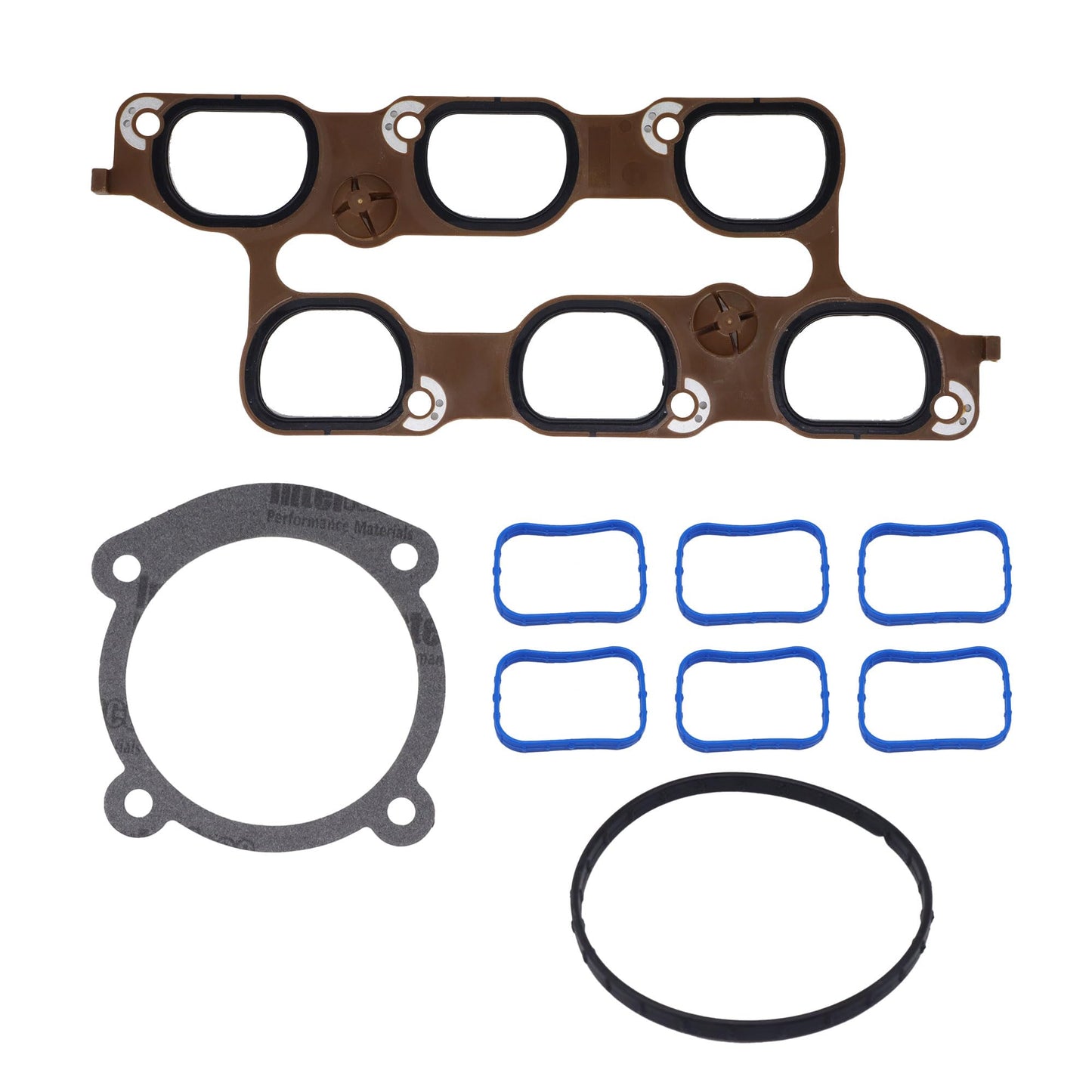 HiSport Lower Intake Manifold Gasket MS972401 12673300 MS19966 Compatible with Buick GMC Cadillac Chevrolet Enclave XTS Traverse Acadia 2009-2016, Lacrosse Camaro SRX STS CTS 3.6L V6