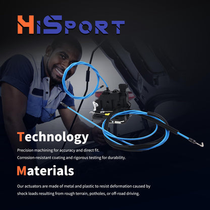 HiSport Sliding Door Latch Lock Actuator with Cables for Right Passenger Side Slide 68226180AF Compatible with Dodge RAM ProMaster Cargo Van 1500 2500 3500 2019-2025