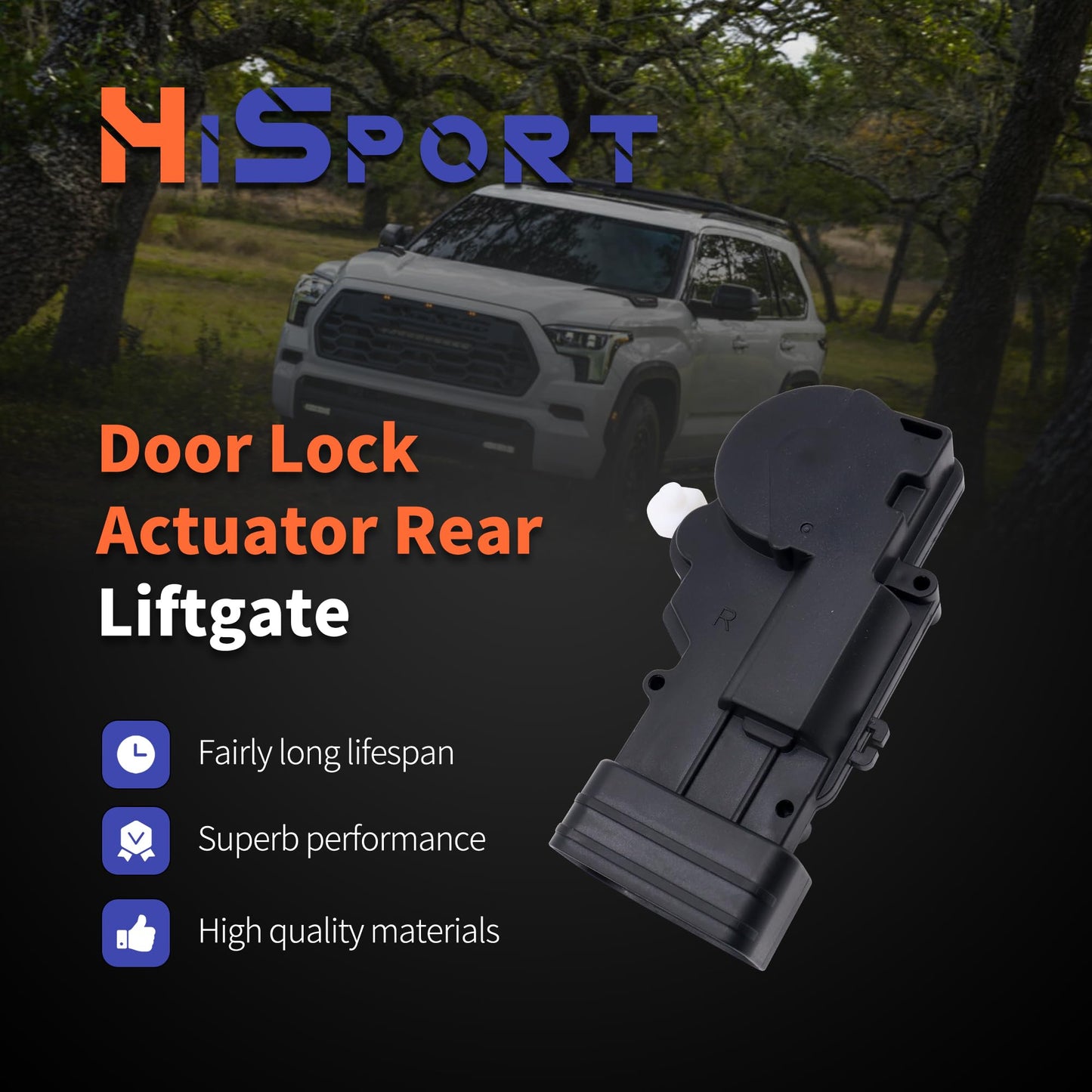 HiSport 746-848 Rear Liftgate Actuator - Compatible with Toyota Sequoia 2001 2002 2003 2004 2005 2006 2007 - Replace 69150-0C010