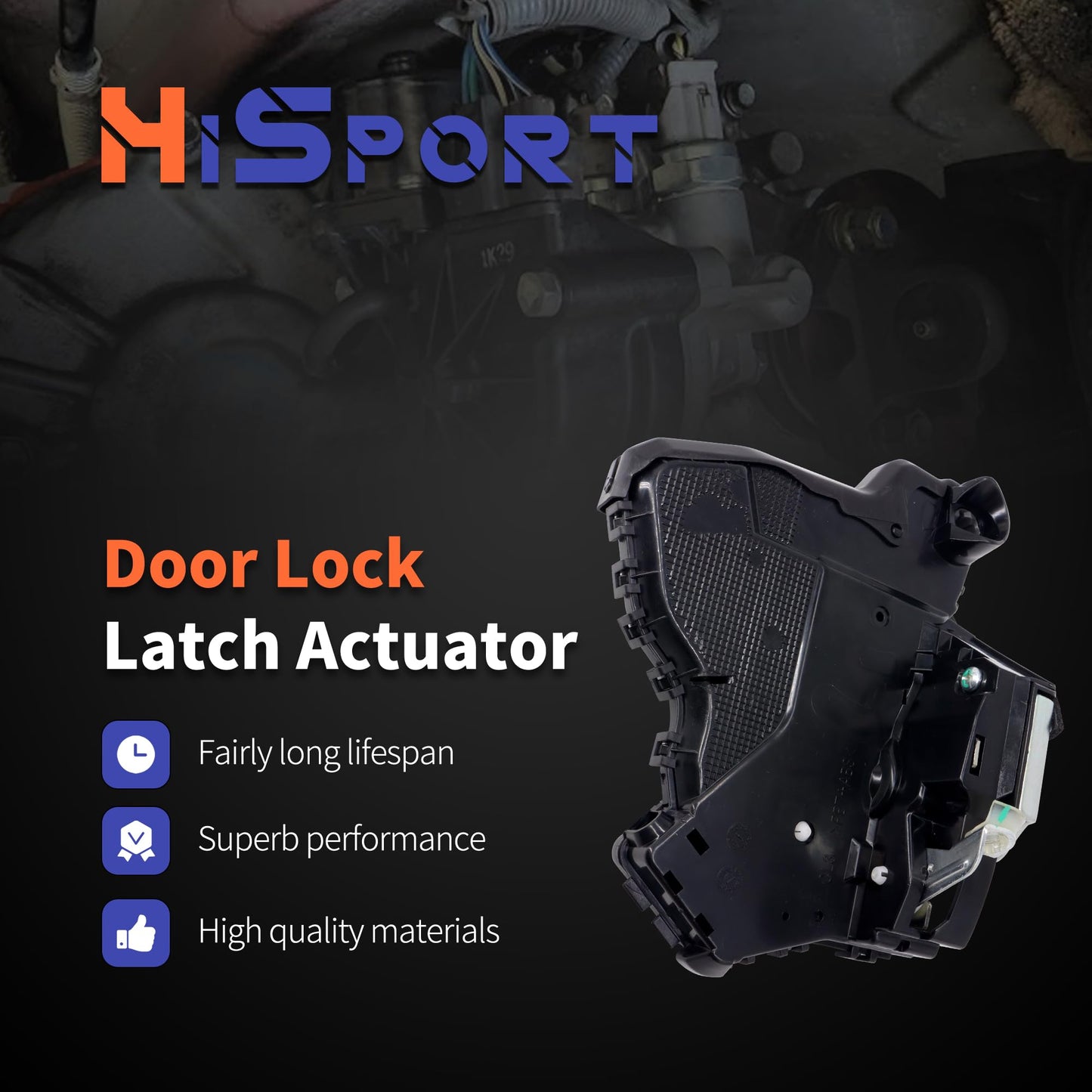 HiSport Rear Right Passenger Side Door Lock Latch Actuator Motor 931-404 Compatible with Toyota Lexus ES350 RX450h GX460 Camry 4Runner Rav4 2007-2017 Replacement for Scion xB Replaces 69050-06100