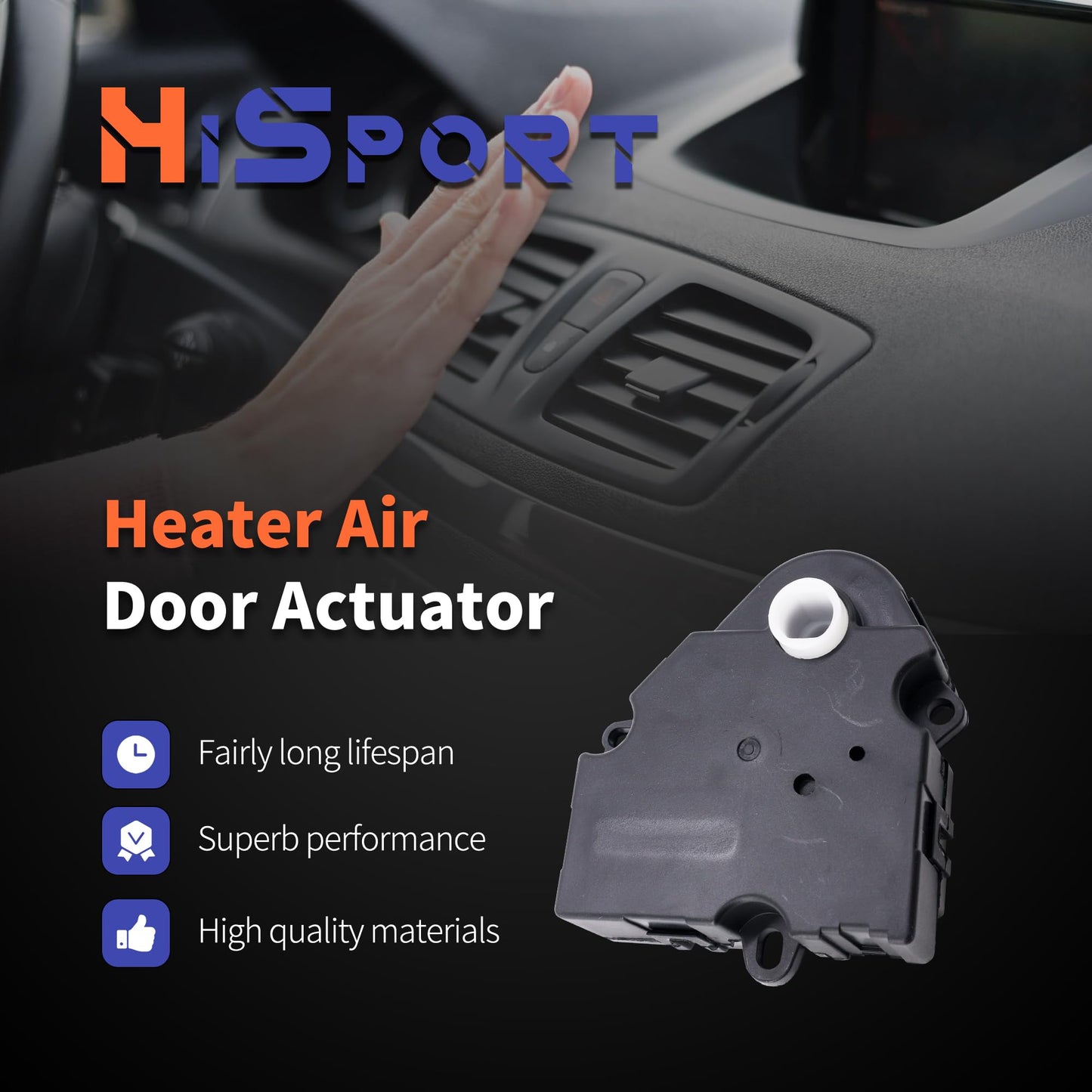 HiSport 604-116 HVAC Heater Blend Door Actuator - Compatible with Chevrolet GMC Pontiac Replaces 1572106 16167292 89018367