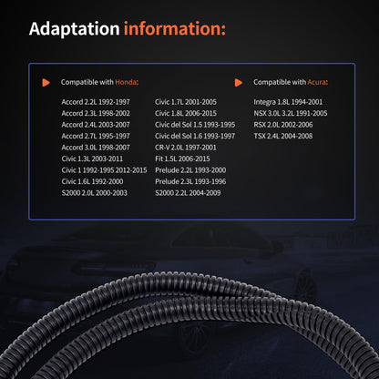 HiSport Harness 36" 4 Wires for Upstream Downstream 02 Oxygen Sensor Compatible with Honda Acura Civic Integra Prelude 2PCS