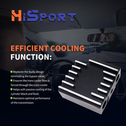 HiSport 310-005-2464 Thermal Bypass Valve Upgrade Kit - Compatible with Ram 6.7L Cummins Diesel with 68RFE or Aisin S69RC Transmission Replaces ?3100052464