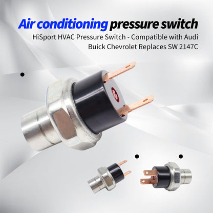 HiSport HVAC Pressure Switch - Compatible with Audi 4000 5000 Quattro Buick Century Electra Chevrolet Tracker Camaro Replaces SW 2147C