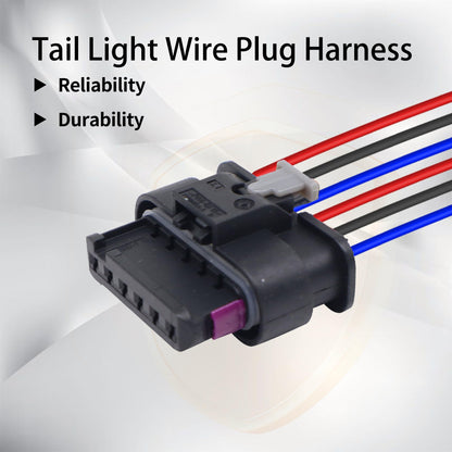 HiSport Tail Light Wire Plug Harness - Compatible with Mini Cooper F55 F56 F57 TailLight Socket 6-Wire - Replace 63217361305