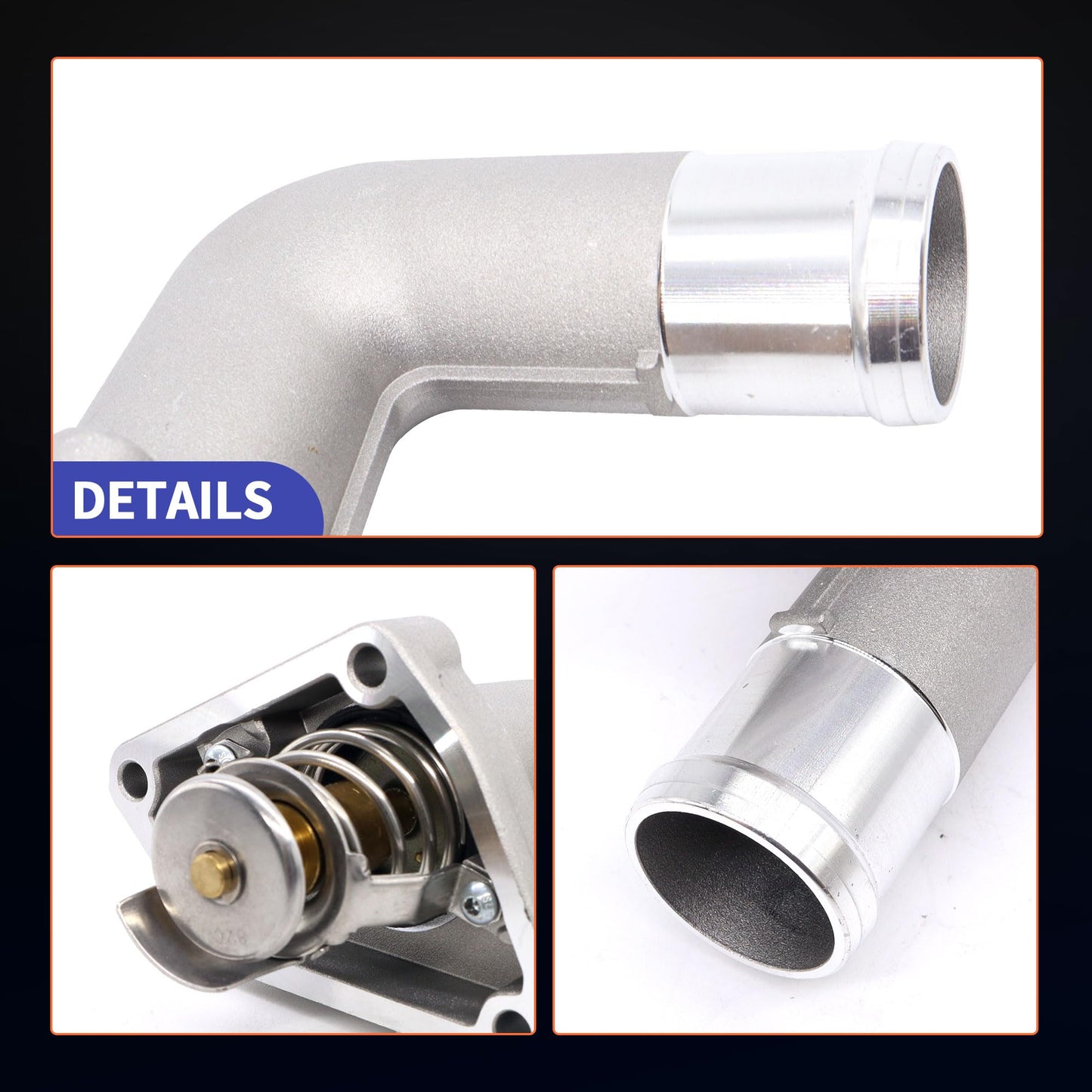 HiSport Engine Coolant Thermostat Housing Assembly - Compatible with Infiniti JX35 QX60 Nissan Altima Maxima Murano Pathfinder Quest Replace 212009HP0A 21200JA10A