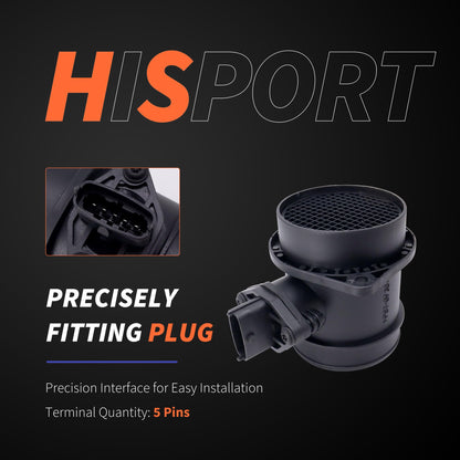 HiSport 0280218089 MAF Mass Air Flow Sensor - Compatible with Volvo C70 S60 S80 V70 XC70 XC90 Replaces 8627296 8670115 8670398