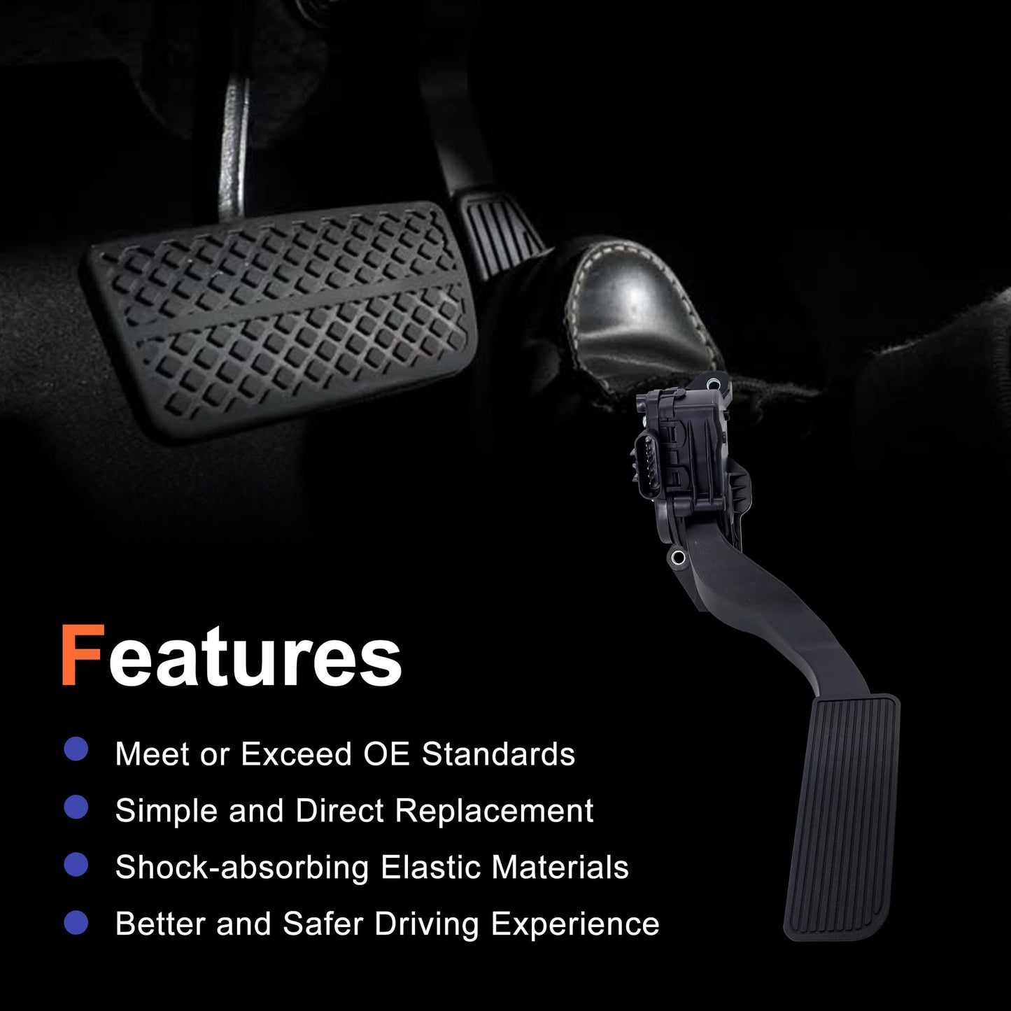 HiSport Acceleration Pedal with Position Sensor 25832864 699-105 15847349 Compatible with Cadillac Escalade & Chevrolet Avalanche Cheyenne Silverado Suburban Tahoe & GMC Sierra Yukon & Hummer H2