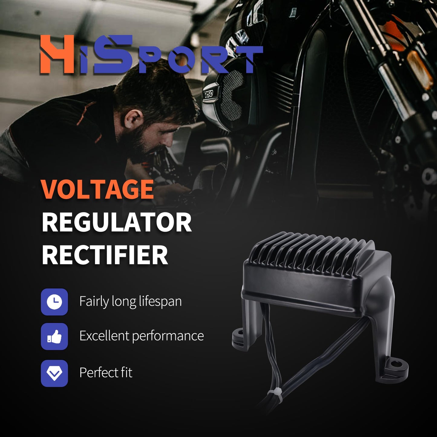 HiSport 74505-04 Voltage Regulator Rectifier - Compatible with Harley Davidson Electra Glide Road Glide Road King 2004 2005