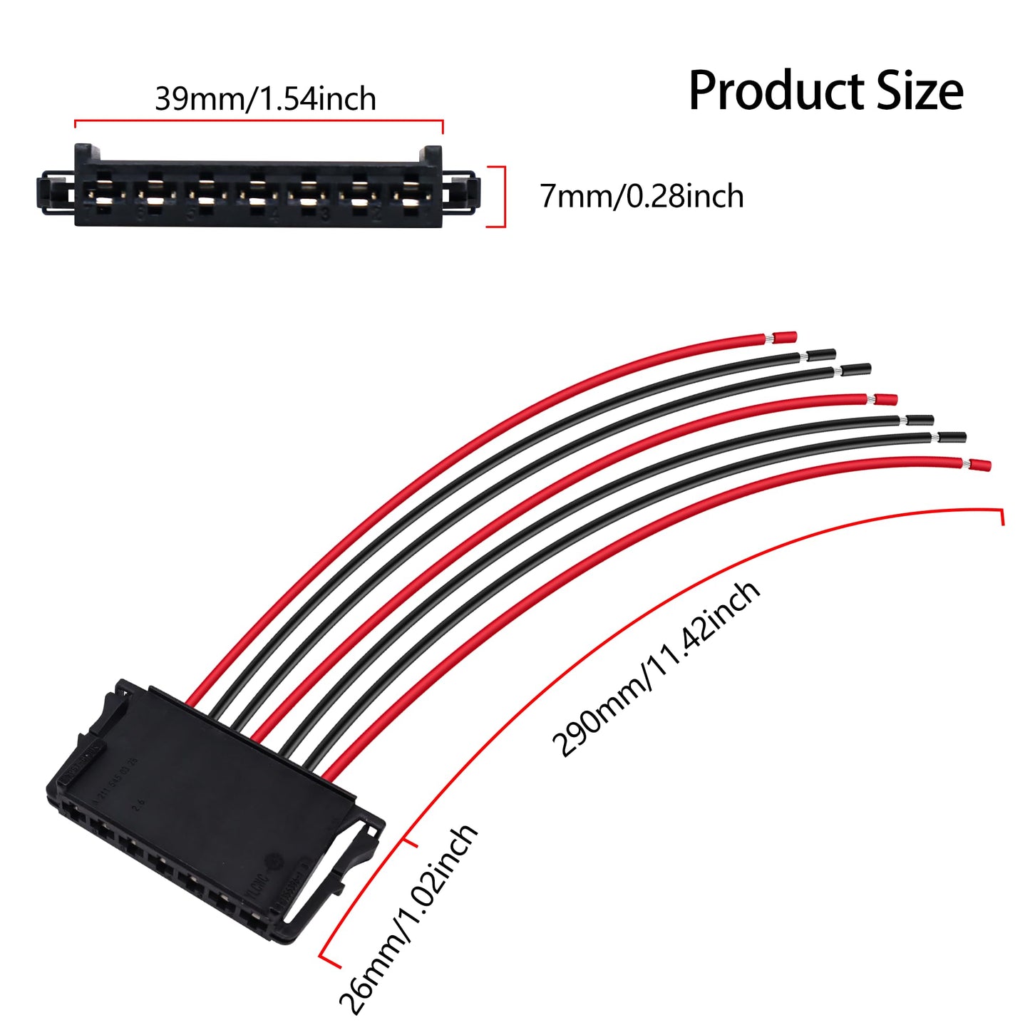 HiSport Tail Light Wire Plug Harness Compatible with Mercedes-Benz W204 C180 C200 C230 C25 C300 C300 C63