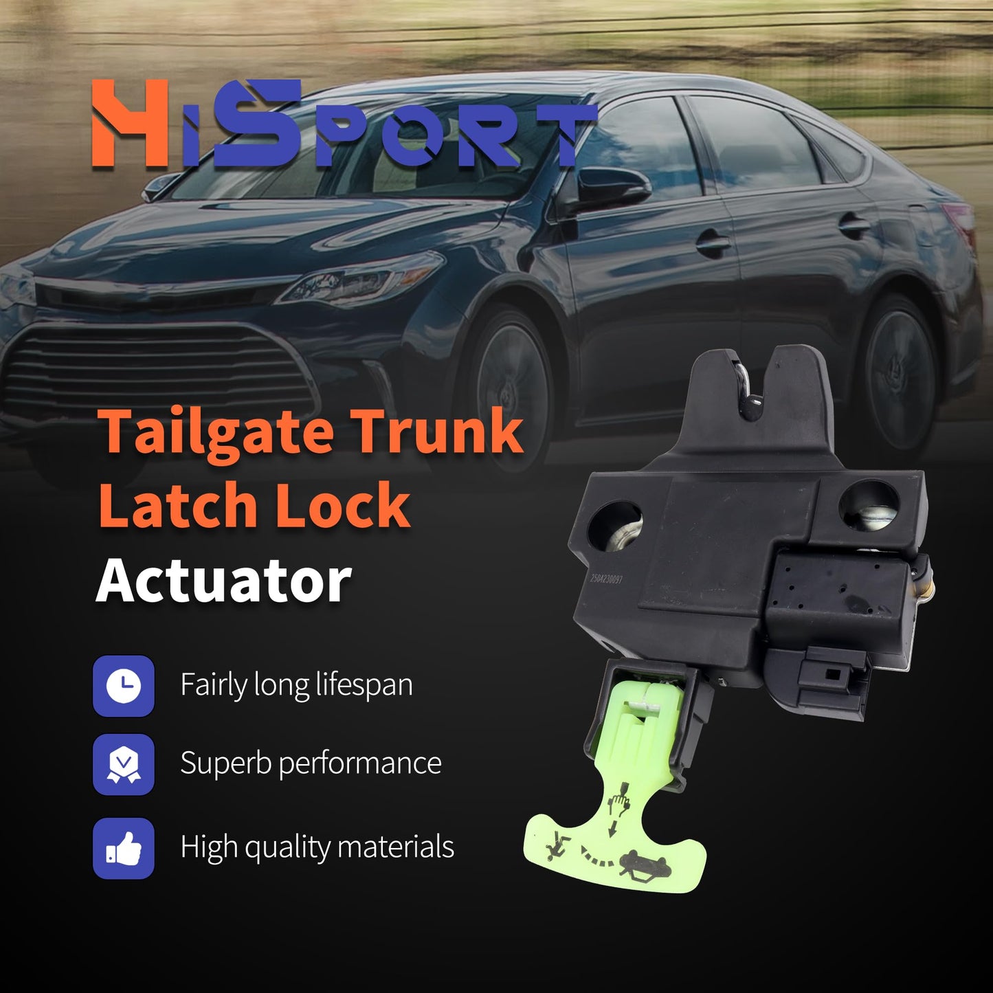 HiSport Trunk Latch Assembly -Rear Tailgate Trunk Latch Lock Actuator Compatible with Toyota Camry 2013-2018 Avalon 2012-2017 Replaces 6460006041 64600-06040