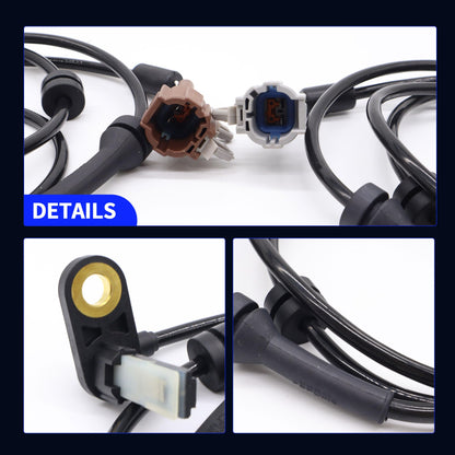 HiSport 2PCS Rear Left & Right Side ABS Wheel Speed Sensor Compatible with Nissan Titan 5.6L V8 2004-2011 Replace ALS638 ALS639 47900-7S200