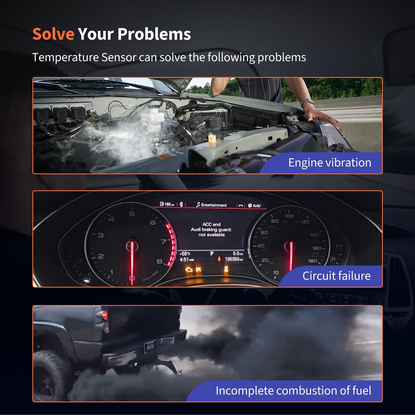 HiSport 213-4663 Engine Intake Manifold Temperature Sensor - Compatible with Buick Century LaCrosse Chevrolet Astro Blazer GMC Envoy Safari Replaces 2134663 88864354