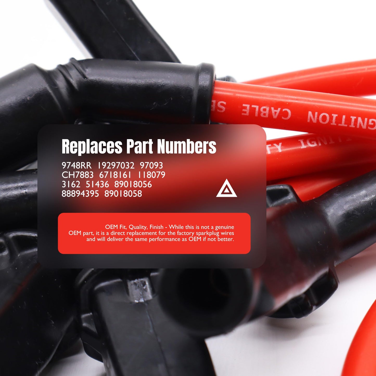 HiSport Spark Plug Wire Set Compatible with Chevy GMC VORTEC LS1 4.8L 5.3L 6.0L 10.5MM 1999-2006 Ignition Wire Set Replacement for Accel9059 9748RR 89018056