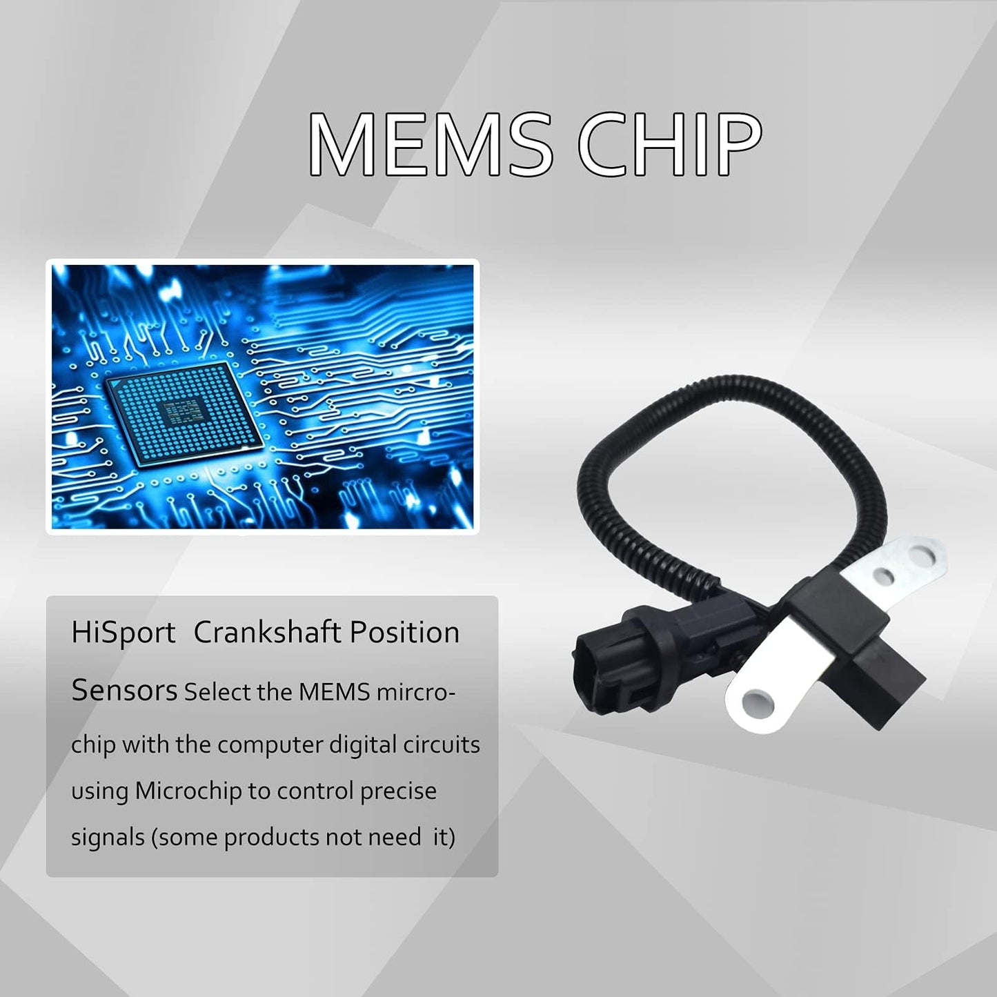 HiSport 56027865AB Crankshaft Position Sensor Compatible with Dodge Dakota 1997-2002, Jeep Cherokee 1996-2000, Jeep Wrangler 1997 1998 1999 2000 2001 2002 2003 2004 Replace 56027866, 56027867