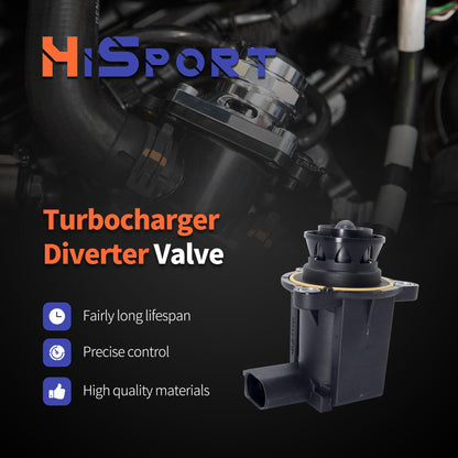 HiSport Turbocharger Bypass Valve, Cutoff Bypass Diverter Valve 06H145710D Compatible with Volkswagen CC Eos GTI Jetta Passat Tiguan Beetle & Audi A3 A4 A5 A6 TT Quattro