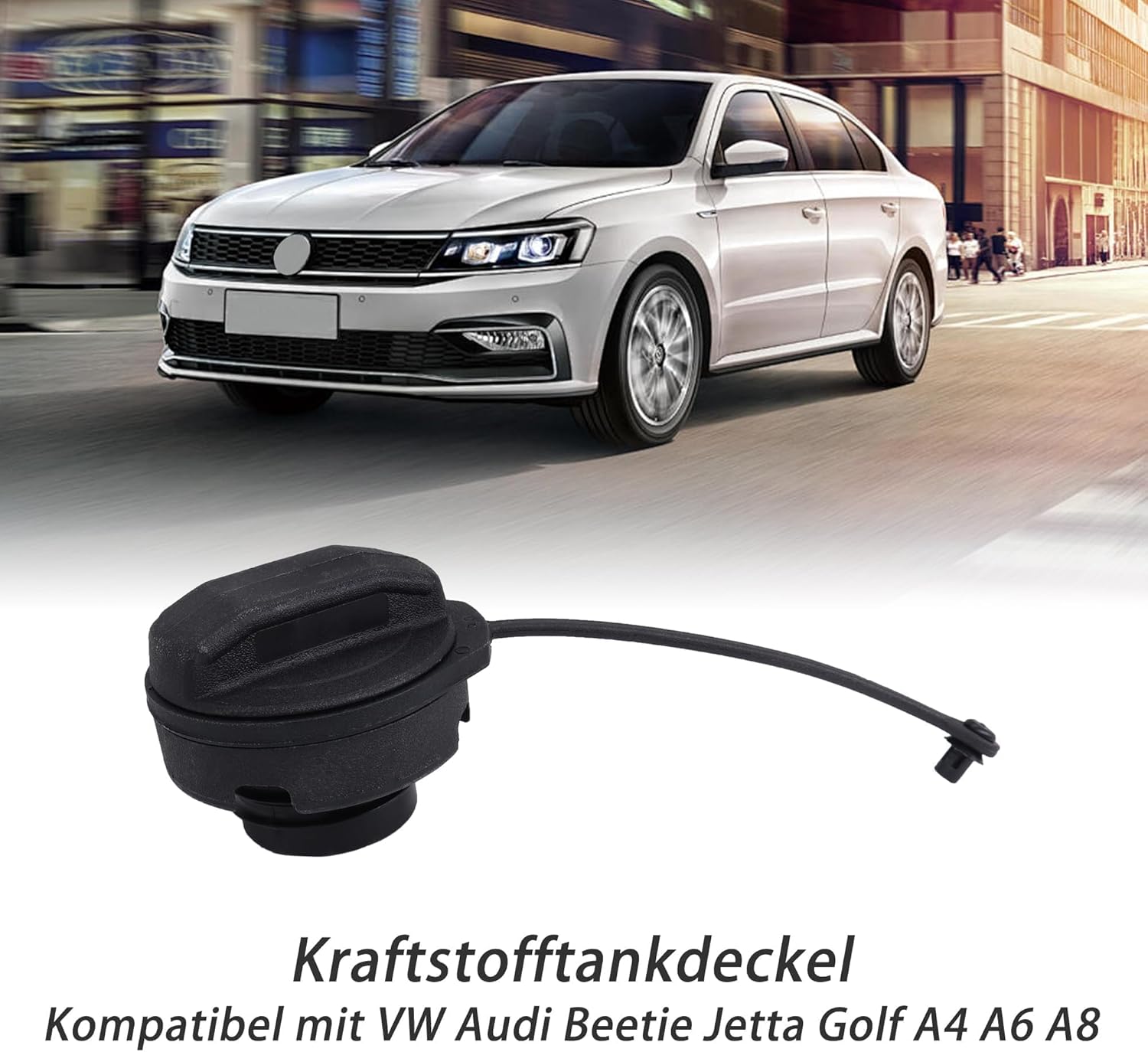 HISports Tankdeckel Treibstoff Deckel 980692, Tank Abdeckung Benzin Diesel Kompatibel mit Polo A4 Seat Replace ‎980692