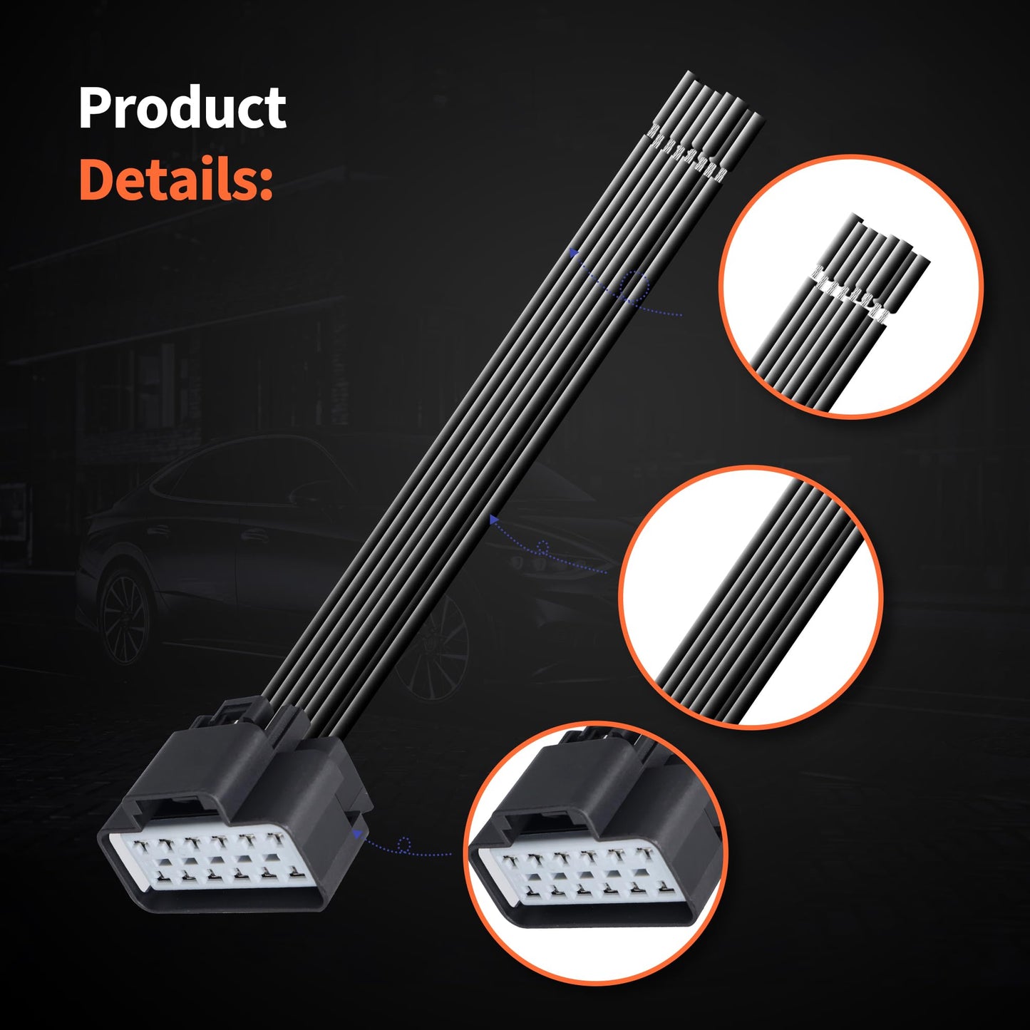 HiSport WPT928 Wiring Kit Heated/Cooled Seat Module Connector Wire Assembly Replacement for Ford F150 F250 Explorer Mustang Fusion 2013-2019,Compatible with Lincoln MKS Mercury Milan 12 Leads Harness