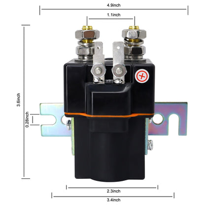 HiSport 101908701 Heavy Duty Solenoid Compatible with Club Car 48V, 4 Terminal Solenoid Coil | 95-Up DS and 04-Up Precedent Golf Carts, DS Precedent Electric Carts SW80-2028P Replace Albright 5722