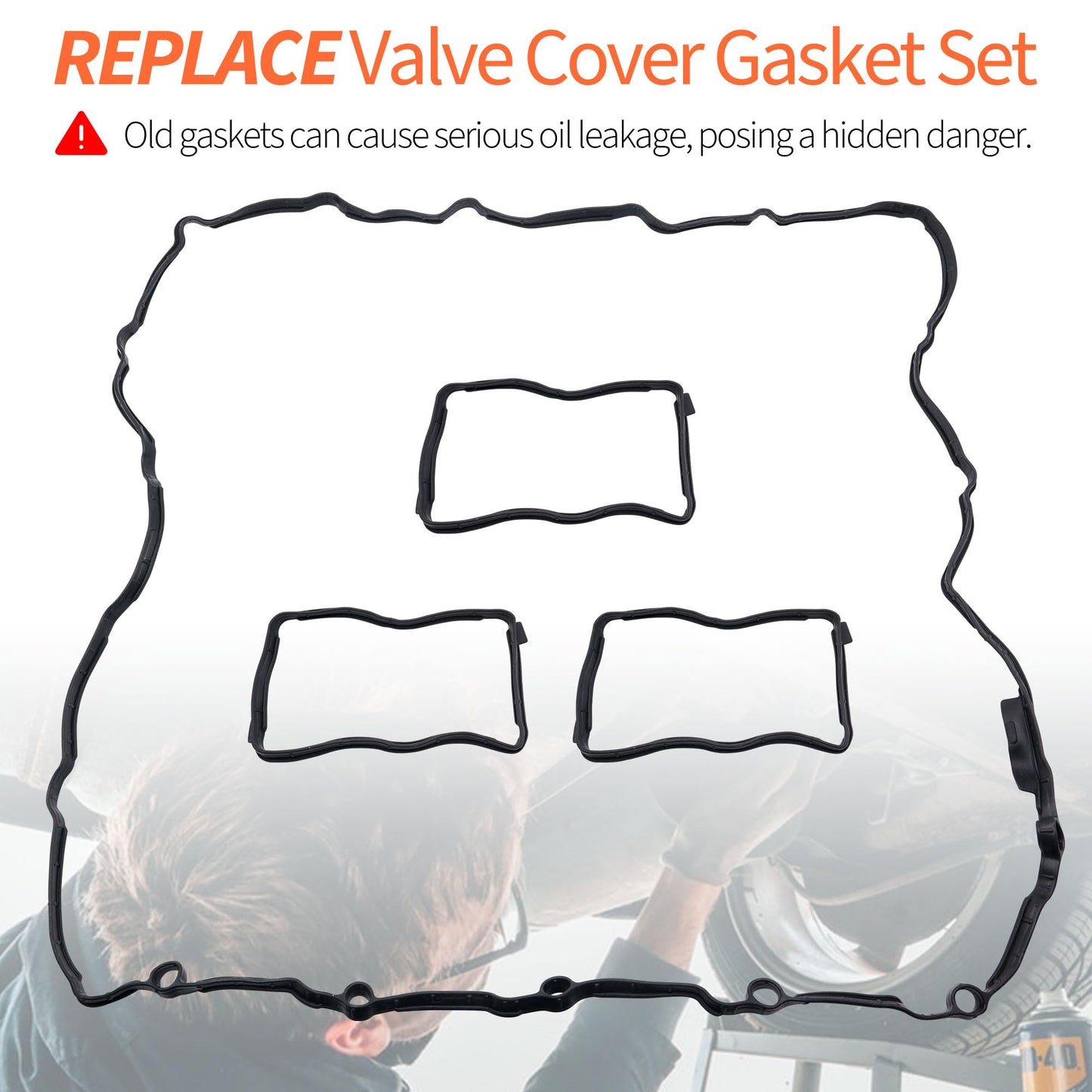 HiSport Valve Cover Gasket Set - Compatible with BMW 135i 135is 335i GT xDrive 435i xDrive Gran Coupe 535i GT xDrive 640i Gran Coupe M3 M4 X1 X3 X4 X5 X6 3.0L 2010-2019 - Replace VS50711