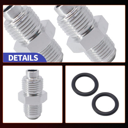 HiSport 6AN to 16mm & 6AN to 18mm Power Steering Fittings with O Rings Bump Tube - Compatible with GM Buick Chevy Cadillac