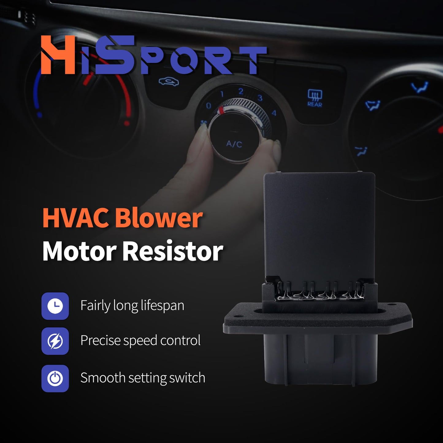 HiSport HVAC Fan Blower Motor Resistor Compatible with Ford Expedition Explorer Sport Trac & Lincoln Aviator Navigator & Mercury Mountaineer YH-1716 4L2Z19A706AA