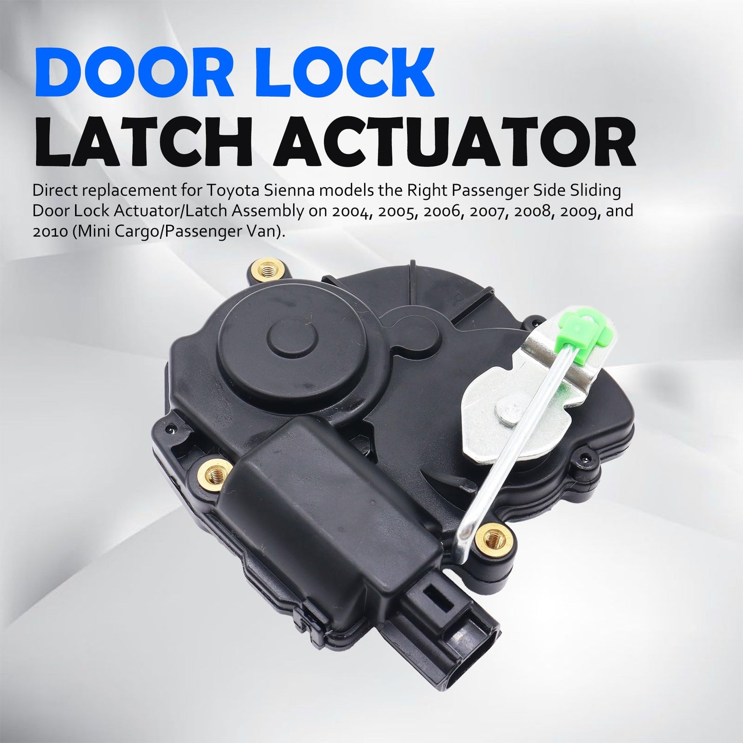 HiSport Door Latch Lock Actuator Right Passenger Side Sliding 8562008060 Compatible with Toyota Sienna 2004-2010, 8562008061