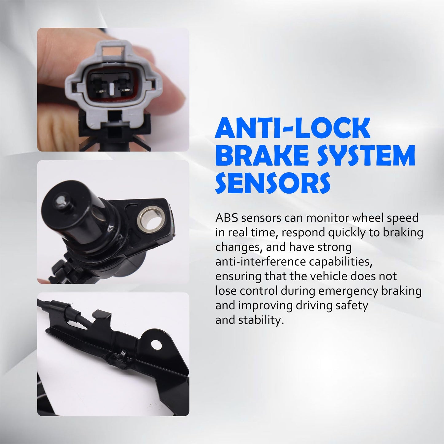 HiSport Front Right Left ABS Wheel Speed Sensor - Compatible with 2007 2008 2009 2010 2011 Honda CR-V Replaces ALS1598