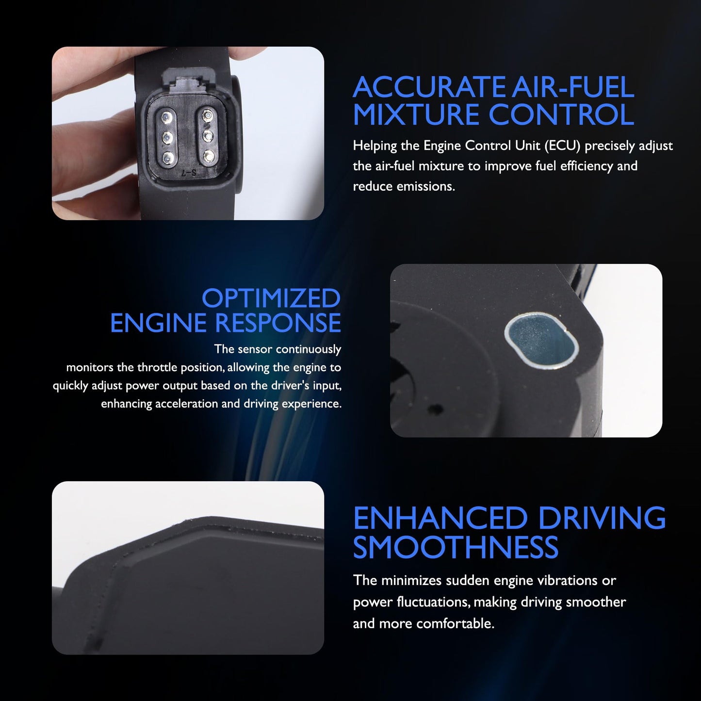 HiSport Throttle Position Sensor 53031576 53031576AD 3970085 Compatible with Dodge Ram 2500 3500 1998.5-2004 5.9L Cummins Diesel