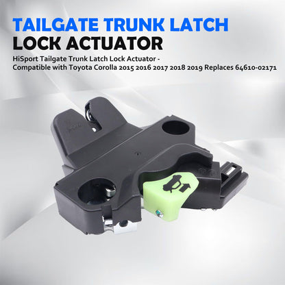 HiSport Tailgate Trunk Latch Lock Actuator - Compatible with Toyota Corolla 2015 2016 2017 2018 2019 Replaces 64610-02171