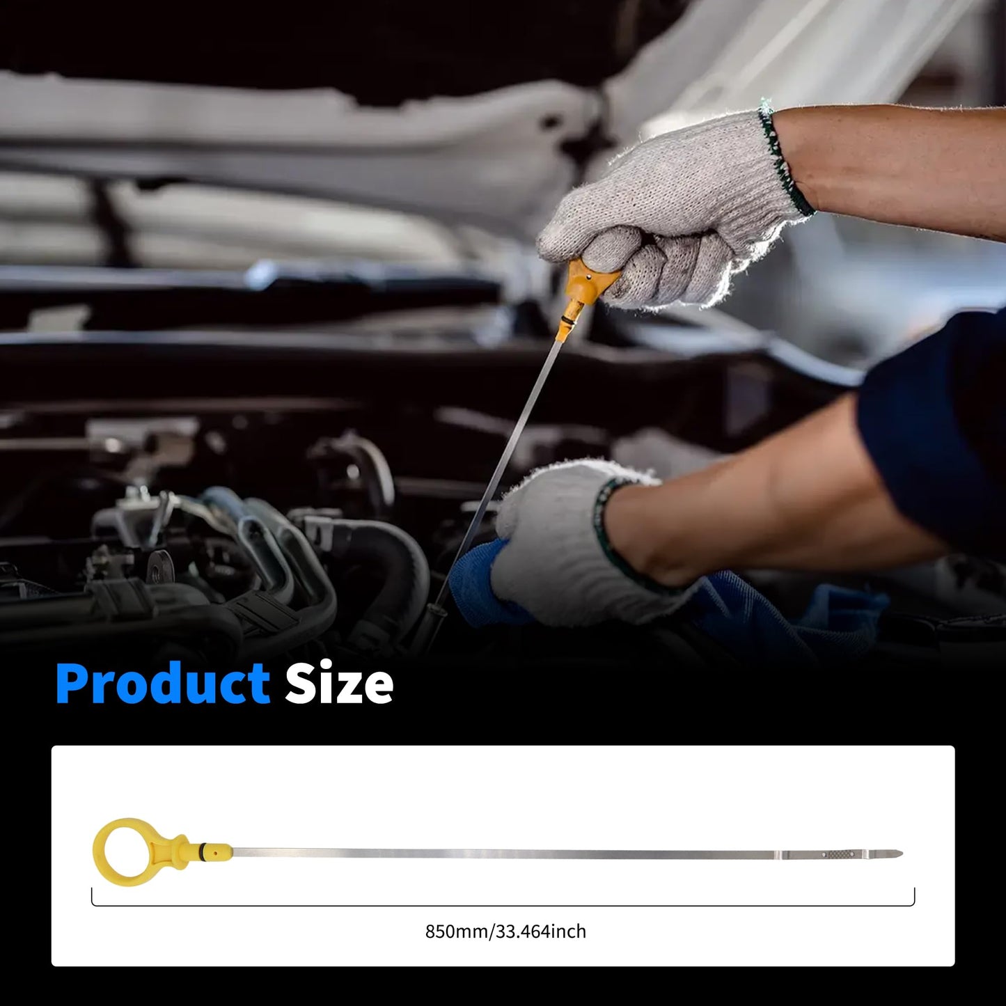 HiSport Engine Oil Level Dipstick - Compatible with Cadillac, Chevrolet, GMC, Hummer Replacement 917-377 8125748880