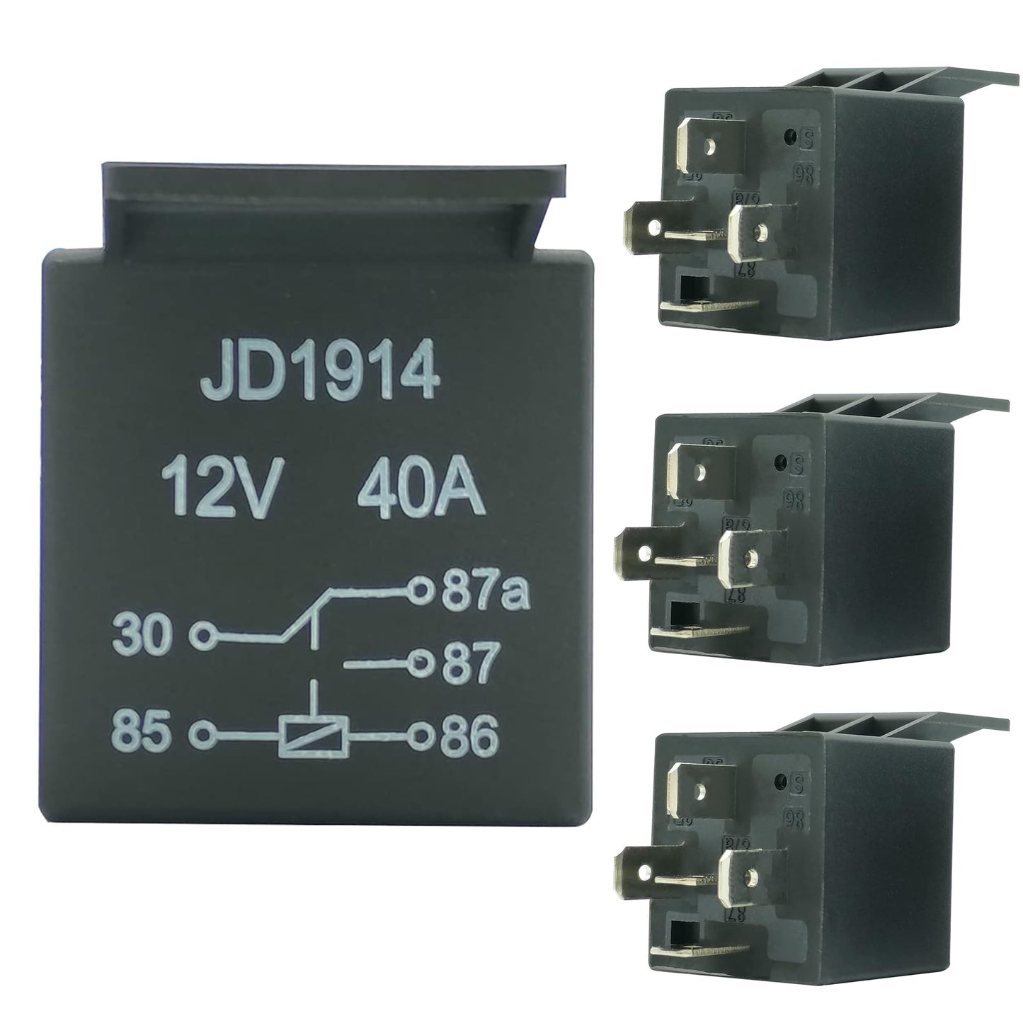 HiSport 4PCS Relay Set - Blower Motor, Fuel Pump, A/C High Load, Engine Cut Off, Onboard Computer Relay - RY116,15-50961,FOAB-14B192-AA