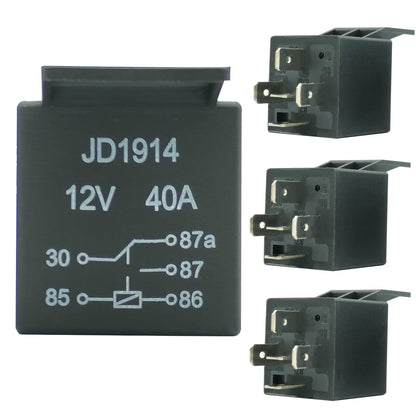 HiSport 4PCS Relay Set - Blower Motor, Fuel Pump, A/C High Load, Engine Cut Off, Onboard Computer Relay - RY116,15-50961,FOAB-14B192-AA