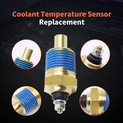 HiSport 1/2'' - 14 NPT Water Temperature Sending Sensor - Compatible with Mercruiser V6 V8 4.3 5.0 5.7 7.4 8.2 350 Replaces 18-5898 171960