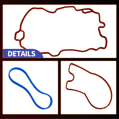 HiSport Fuel Injection Plenum Gasket Set MS95816 - Compatible with Chevy GMC Isuzu Oldsmobile Astro Blazer C1500 K1500 P30 S10 C1500 K1500 P3500 Sierra 1500 Sonoma Hombre Bravada 4.3L 1996-2006