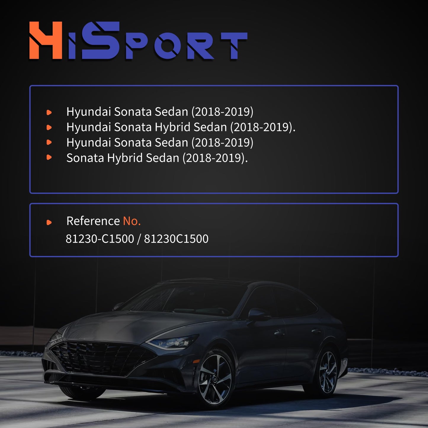 HiSport Rear Tailgate Lock Actuator Trunk Latch 81230-C1500 Compatible with Hyundai Sonata Sedan 2018 2019 Replacement for 81230C1500