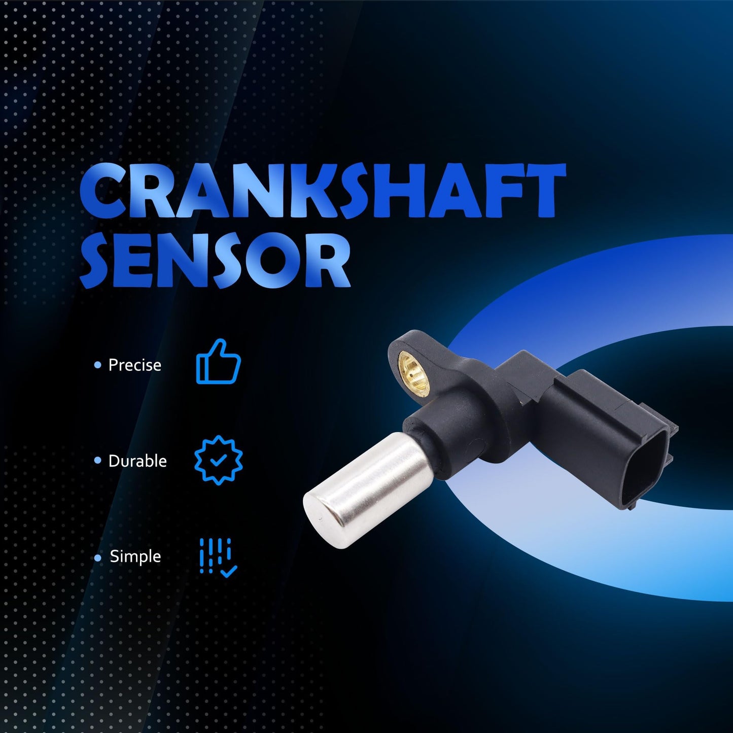 HiSport Crankshaft Position Sensor - Compatible with Nissan D21 Pickup 2001-2002 Frontier 1998-2004 NP300 2013-2015 Pickup 1991-2008 Upvan 2002-2003 Xterra 2000 Replaces 23731-3S500