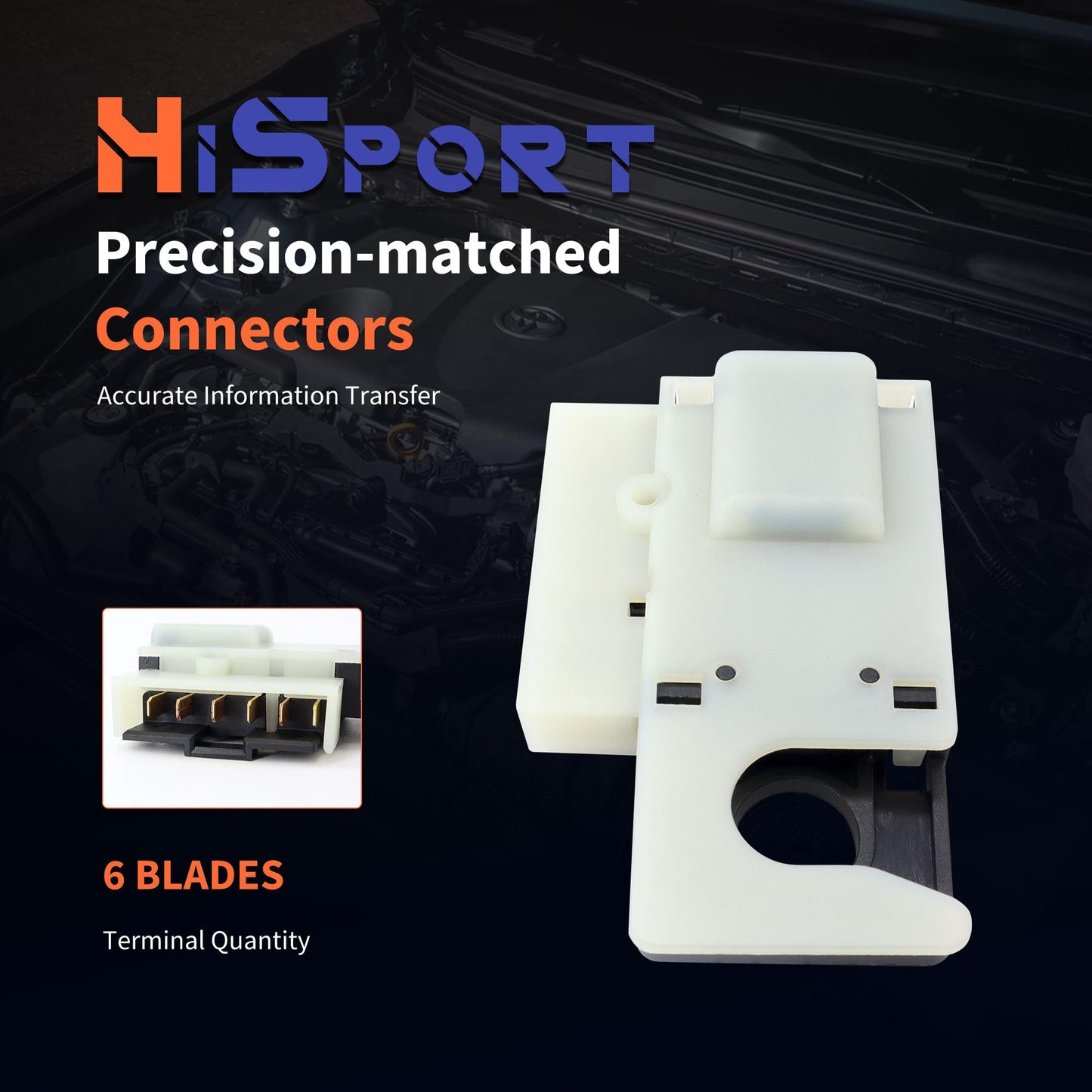 HiSport Brake Light Switch 15038393 Compatible with Chevrolet Silverado/GMC Sierra/Saab 9-7x Replacement for 15128874, 15158767, 15161650, 15163032, SLS-303, 25771554