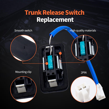 HiSport Rear Tailgate Handle Release Trunk Switch - Compatible with Kia Optima Forte Cadenza Optima Hybrid Replaces 81260-2G000 812602G000
