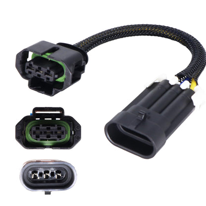 HiSport LS1 LS2 LS7 to LS3 L99 L76 LSA LS9 ZR1 MAP Sensor 558-416 12592525 Adapter Harness Plug-and-Play Conversion Replacement for GM LS Engines 18CM Long 16 Wire Gauge