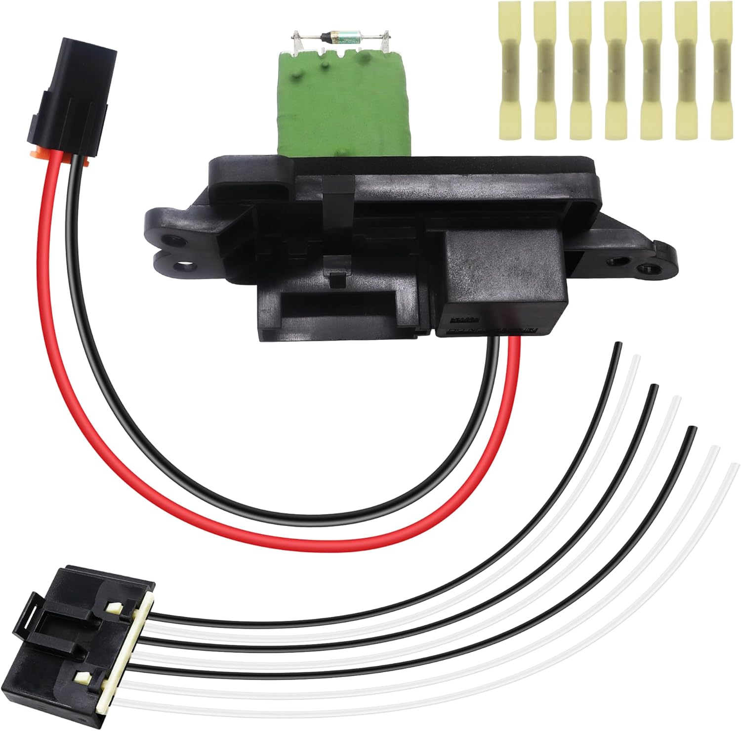 HiSport 89019088 HVAC Blower Motor Resistor Kit with Harness Compatible with Chevy Silverado Avalanche Suburban Tahoe Compatible with GMC Sierra Yukon,973-405 15-81086 22807123