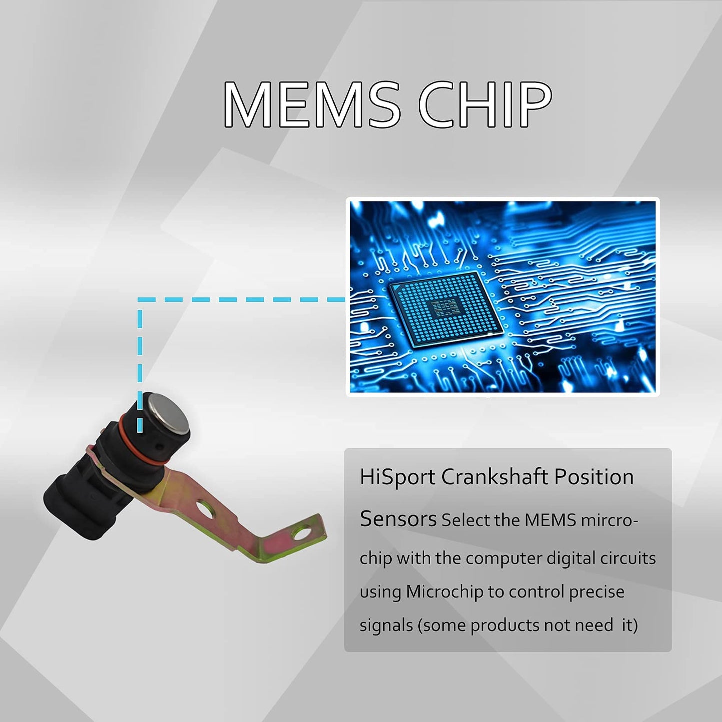 HiSport 213-3208 Crankshaft Position Sensor Compatible with Cadillac Escalade, Chevrolet Chevy Astro Blazer Suburban Silverado Tahoe, GMC C1500 C2500 C3500 Pickup Savana Sonoma, Oldsmobile Bravada