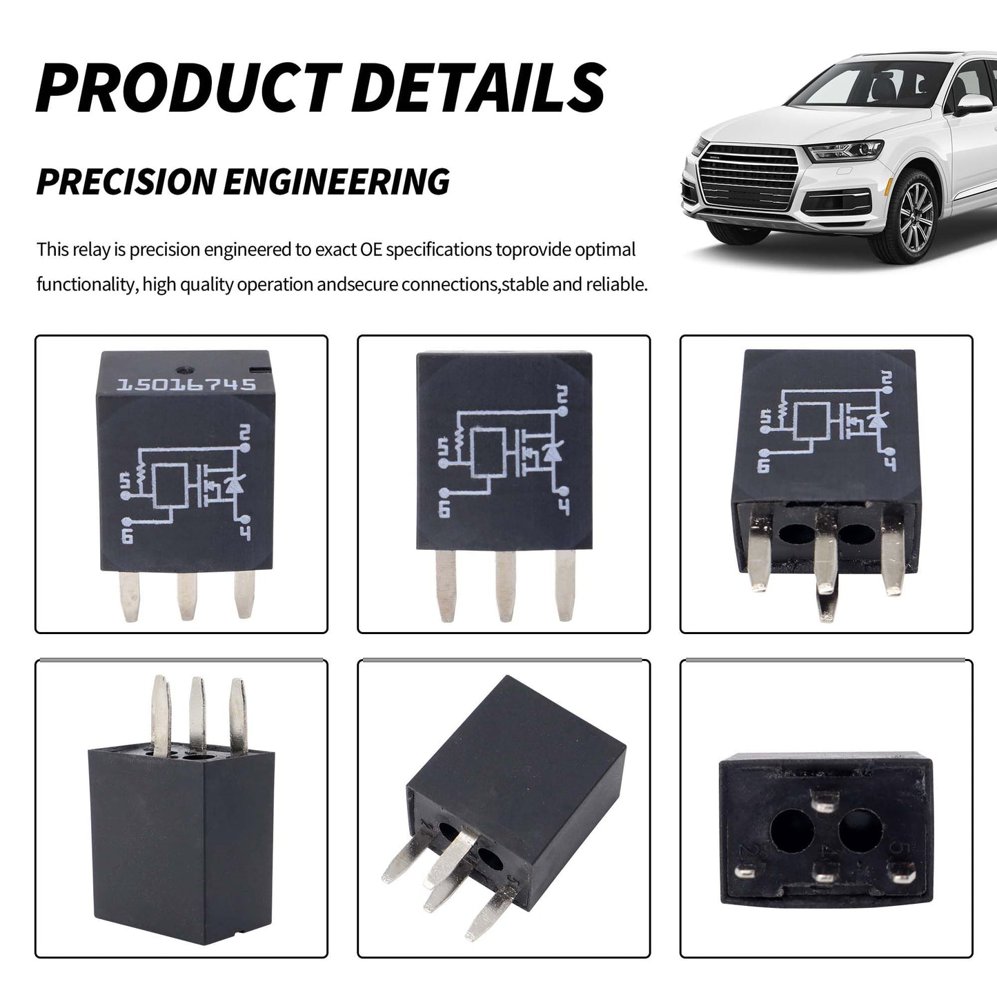 HiSport Relay 4 Pins Headlight A/C Relay Compatible with Chevrolet GMC Buick Replacement for 1R1944 RY560 13506836 601-238 15016745, 2PCS