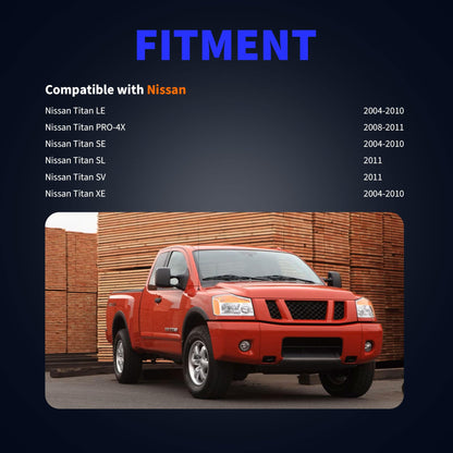 HiSport 2PCS Rear Left & Right Side ABS Wheel Speed Sensor Compatible with Nissan Titan 5.6L V8 2004-2011 Replace ALS638 ALS639 47900-7S200